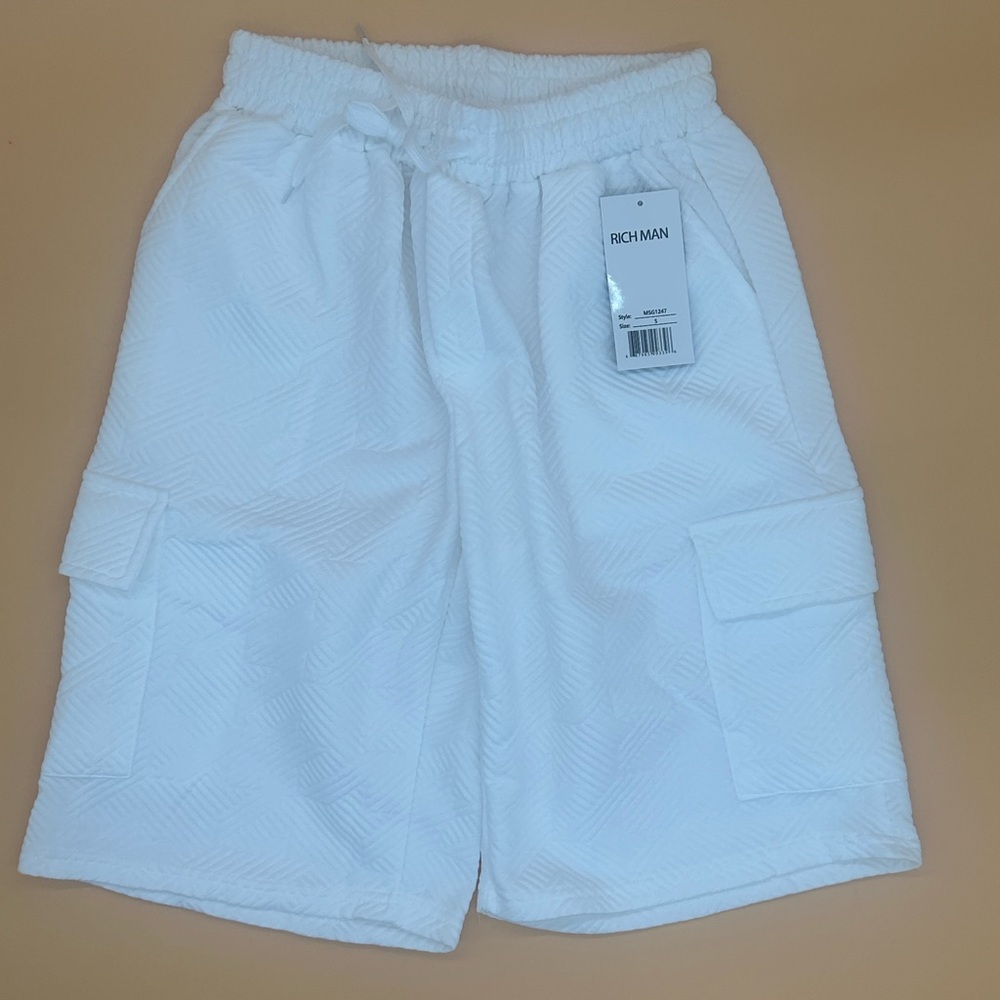 White Cargo Shorts